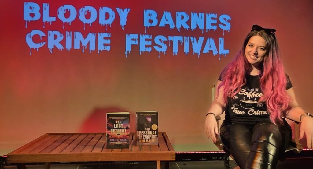 mona w gloss author speaking events bloody barnes crime writing festival the last retreat your personal therapist psychological thriller